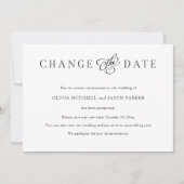 Elegant minimalist | Weddenschap Verander de datum Kaart (Voorkant)