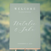 Elegant minimalist Weddenschap Welkom Acryl Bord (Neutraal)