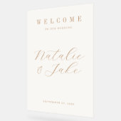 Elegant minimalist Weddenschap Welkom Acryl Bord (Hoek)