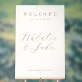 Elegant minimalist Weddenschap Welkom Acryl Bord (Neutraal)