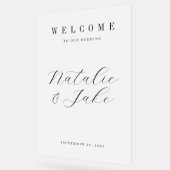 Elegant minimalist Weddenschap Welkom Acryl Bord (Hoek)