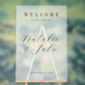 Elegant minimalist Weddenschap Welkom Acryl Bord (Neutraal)