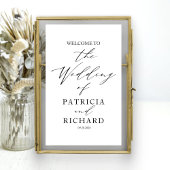 Elegant minimalist Weddenschap Welkom Poster