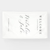 Elegant minimalist Weddenschap Welkom Spandoek (Horizontaal)