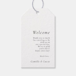 Elegant minimalist Weddenschap Welkomstcadeau-Labe Cadeaulabel