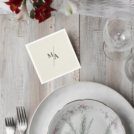Elegant Minimalist Wedding Cocktail Napkin Servet