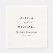 Elegant Minimalist Wedding Dark Green Classic Chic Servet (Voorkant)