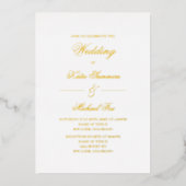 Elegant minimalist wedding   folie uitnodiging (Voorkant)