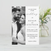 Elegant Minimalist Wedding Invitation Card Kaart (Staand voorkant)