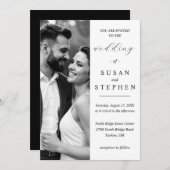 Elegant Minimalist Wedding Invitation Card Kaart (Voorkant / Achterkant)