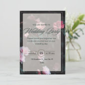 Elegant Minimalist Wedding Invitation Kaart (Staand voorkant)