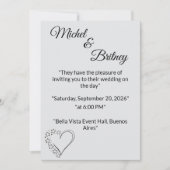 "Elegant Minimalist Wedding Invitation" Kaart (Voorkant)
