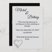 "Elegant Minimalist Wedding Invitation" Kaart (Voorkant / Achterkant)