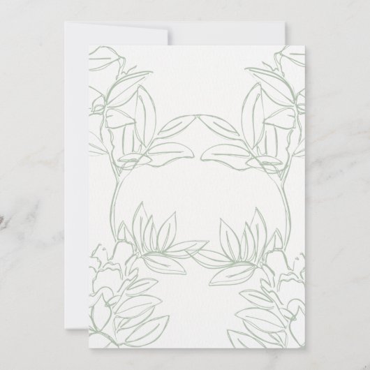 Elegant Minimalist Wedding Invitation Kaart (Achterkant)