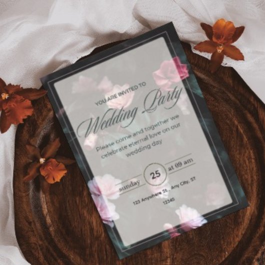 Elegant Minimalist Wedding Invitation Kaart