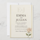 Elegant Minimalist Wedding Invitation  Kaart (Voorkant)