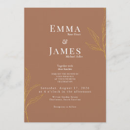 Elegant Minimalist Wedding Invitation | Modern Kaart