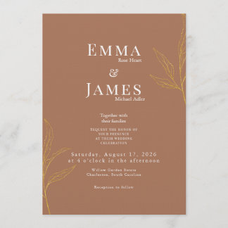Elegant Minimalist Wedding Invitation | Modern Kaart