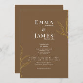 Elegant Minimalist Wedding Invitation | Modern Kaart (Voorkant / Achterkant)