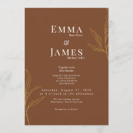 Elegant Minimalist Wedding Invitation | Modern Kaart