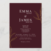 Elegant Minimalist Wedding Invitation | Modern Kaart (Voorkant)