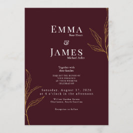 Elegant Minimalist Wedding Invitation | Modern Kaart