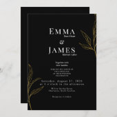 Elegant Minimalist Wedding Invitation | Modern Kaart (Voorkant / Achterkant)