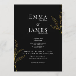Elegant Minimalist Wedding Invitation | Modern Kaart
