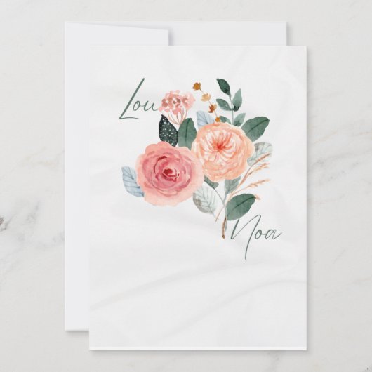 Elegant Minimalist Wedding Invitation Save The Date (Achterkant)