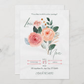 Elegant Minimalist Wedding Invitation Save The Date (Voorkant / Achterkant)