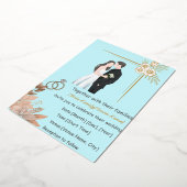 Elegant Minimalist Wedding Invitation Template Folie Uitnodiging (Gedraaid)