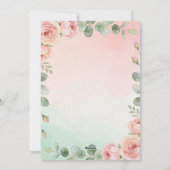 Elegant minimalist wedding invitation with waterco kaart (Achterkant)