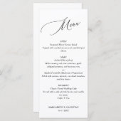 Elegant Minimalist Wedding Menu (Voorkant / Achterkant)