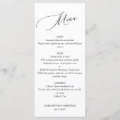 Elegant Minimalist Wedding Menu (Voorkant)