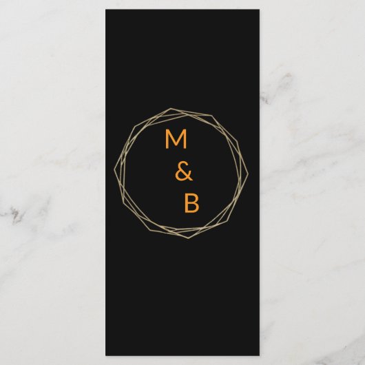 Elegant Minimalist Wedding Menu (Achterkant)