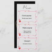Elegant Minimalist Wedding Menu (Voorkant / Achterkant)