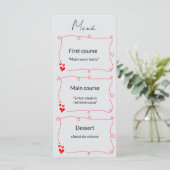 Elegant Minimalist Wedding Menu (Staand voorkant)