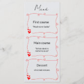 Elegant Minimalist Wedding Menu (Voorkant)