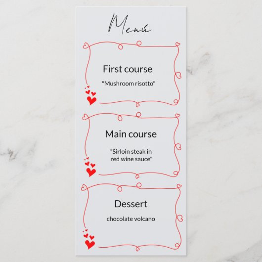 Elegant Minimalist Wedding Menu (Voorkant)