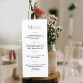 Elegant Minimalist Wedding Menu Card