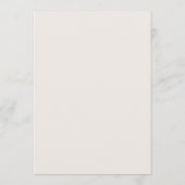 Elegant Minimalist Wedding Menu Card  Kaart (Achterkant)