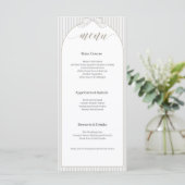 Elegant Minimalist Wedding Modern Arch Menu (Staand voorkant)