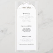Elegant Minimalist Wedding Modern Arch Menu (Voorkant)