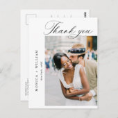 Elegant Minimalist Wedding Photo Briefkaart (Voorkant / Achterkant)