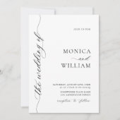 Elegant Minimalist Wedding Photo Kaart (Voorkant)