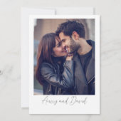 Elegant Minimalist Wedding Photo Kaart (Achterkant)