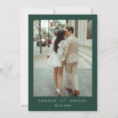 Elegant Minimalist Wedding Photo Kaart (Achterkant)