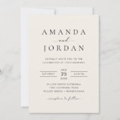 Elegant Minimalist Wedding Photo Kaart (Voorkant)