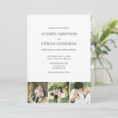 Elegant Minimalist Wedding Photo Kaart (Staand voorkant)