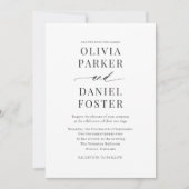 Elegant Minimalist Wedding Photo QR Code Kaart (Voorkant)